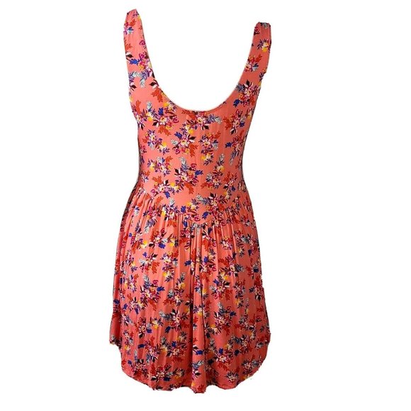 LA HEARTS Pink Floral Sleeveless Button Front Dress Womens Size M Medium - Picture 4 of 8